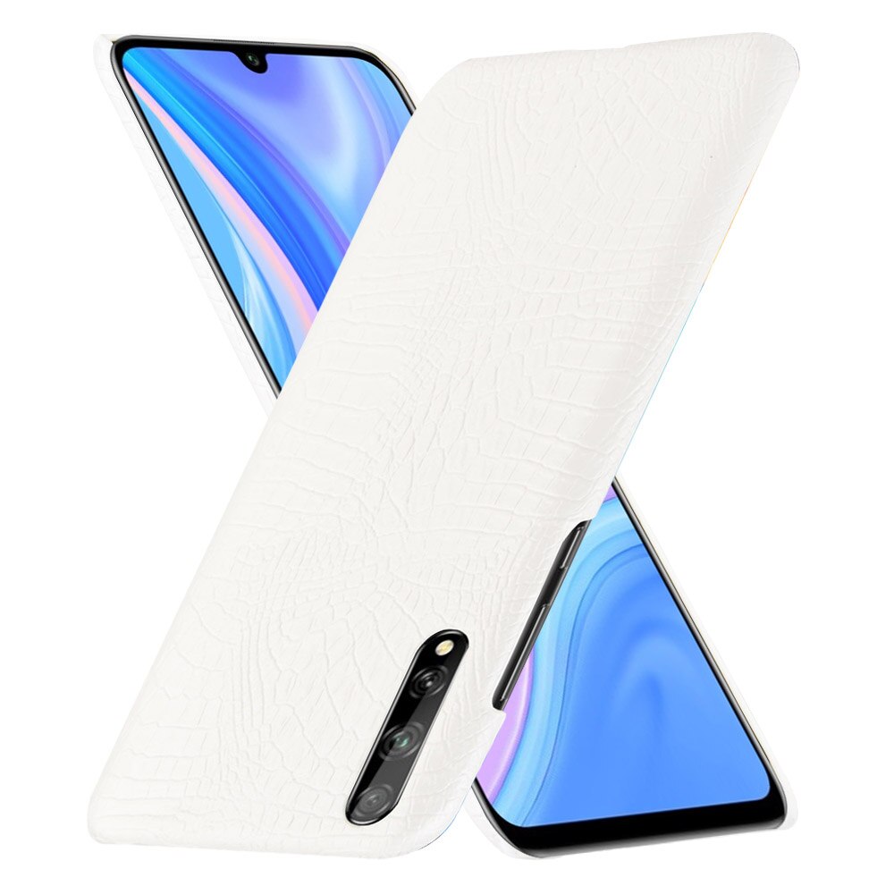 Case Huawei Y8p #เคสฝาหลังพลาสติกแข็งเคลือบหนัง PU ลายผิวหนังจระเข้