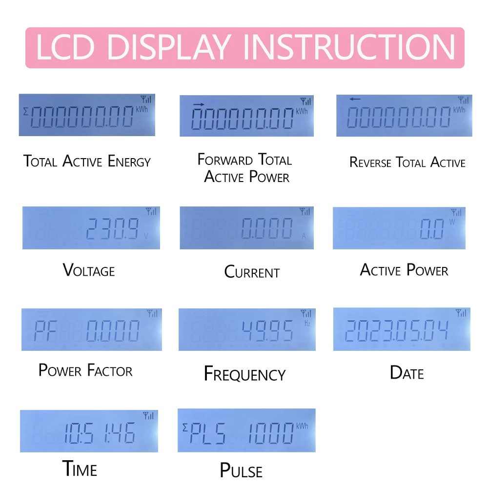 Tuya 80A WiFi 220 V 1 phase smart power meter Energy Meter kWh (Tuya App)