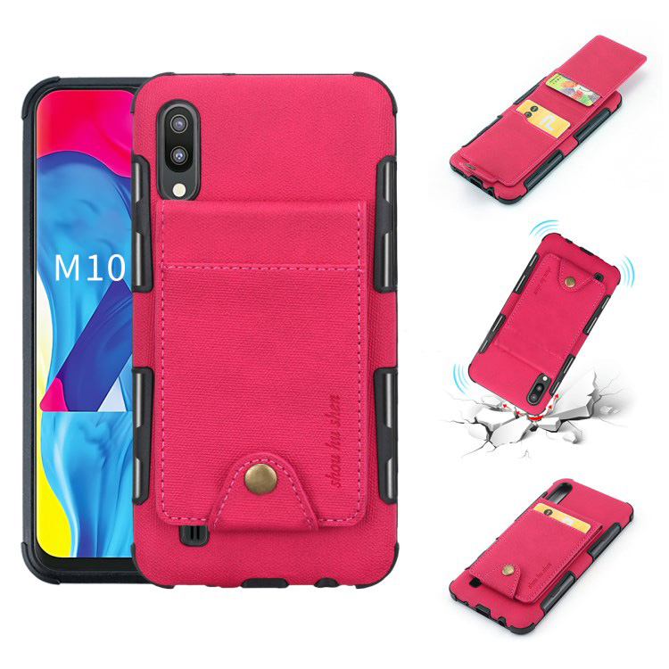 Case Samsung Galaxy A10 #เคสฝาหลังแนวตั้งไฮบริด Vertical Flip PU Leather Coated Card Holder PC TPU