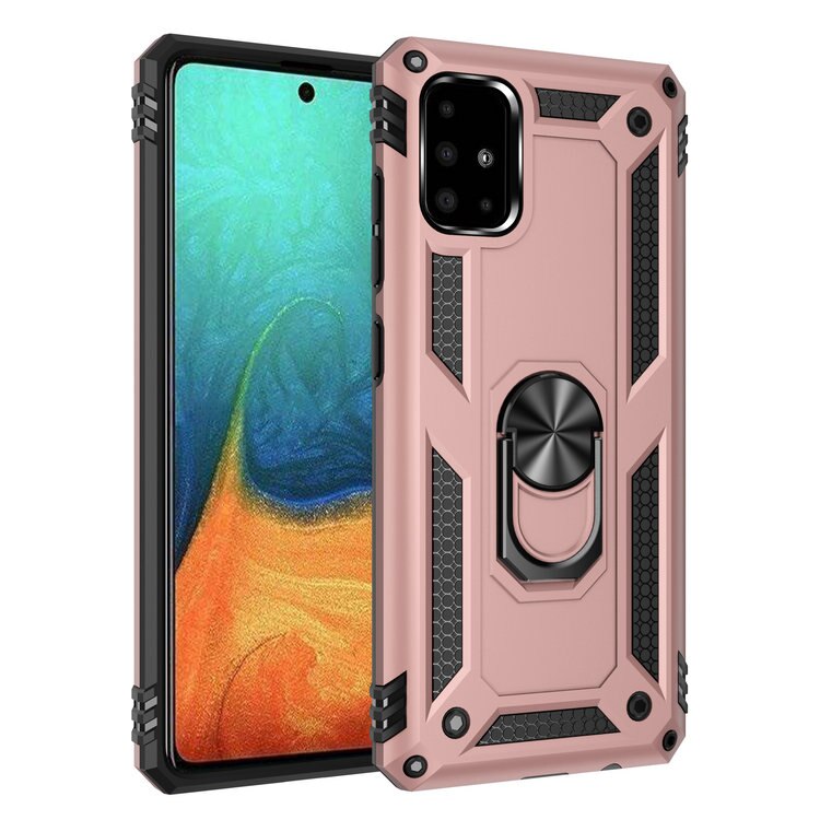 Case Samsung Galaxy A51 #เคสฝาหลัง Hybrid TPU+PC มีแหวนสวมนิ้ว