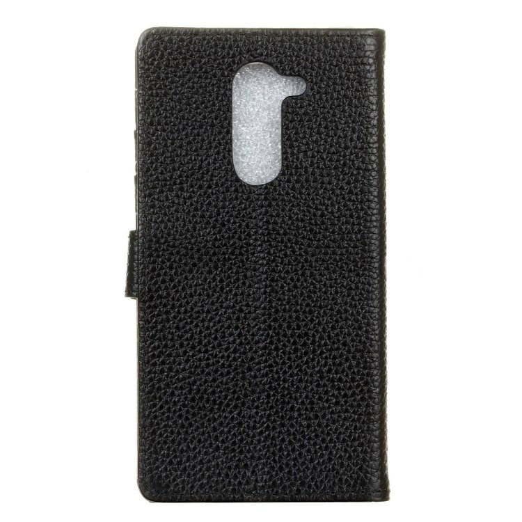 เคส Huawei GR5 2017 #เคสฝาพับหนังวัวแท้ ผิวลิ้นจี่Litchi Texture Genuine Leather Wallet Phone Case