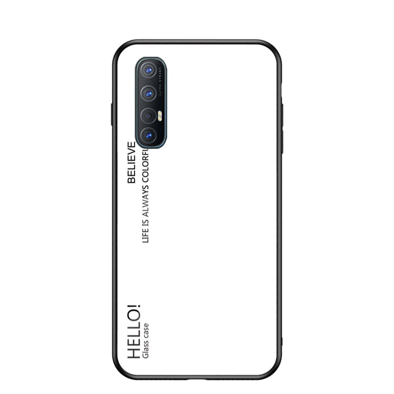 Case OPPO Reno 3 Pro 4G 6.4 นิ้ว #เคสฝาหลัง Gradient Color Glass + PC + TPU Hybrid Case