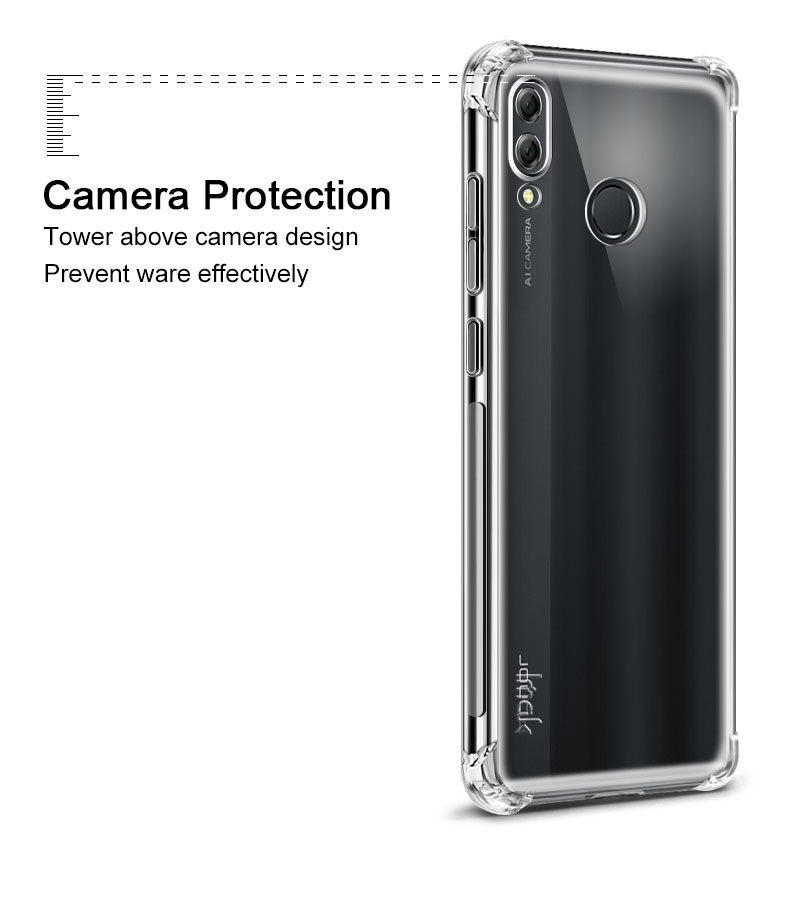 Case Honor 8X #เคสฝาหลัง IMAK Skin Feel Anti-drop TPU Case + ฟิล์มกันรอย Explosion-proof Screen Film