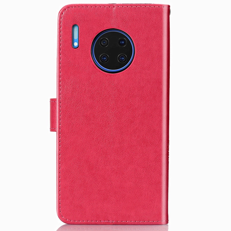 Case Huawei Mate 30 Pro #เคสแบบฝาพับมีช่องใส่บัตร Imprint Clover Pattern Leather Wallet