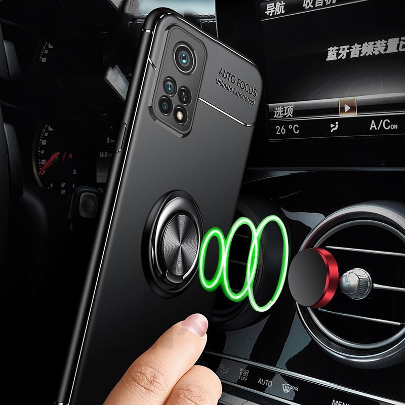 Case Xiaomi Mi 10T Pro #เคสฝาหลัง TPU Finger Ring Kickstand (แผ่นโลหะแบบ Built-in)