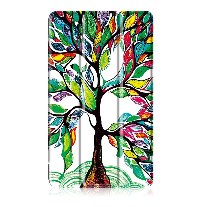 เคส Huawei MediaPad T3 7.0 #เคสฝาพับหนัง PU 3 พับพิมพ์ลายสวยงาม Smart Tri-fold Stand