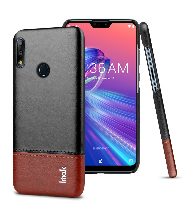 Case Asus Zenfone Max Pro (M2) ZB631KL #เคสฝาหลังพลาสติกเคลือบหนัง PU IMAK Ruiyi Series