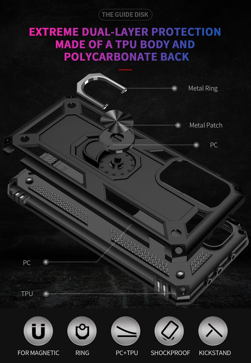 เคส Xiaomi Mi 10T Pro #เคสฝาหลัง Hybrid TPU+PC มีแหวนสวมนิ้ว