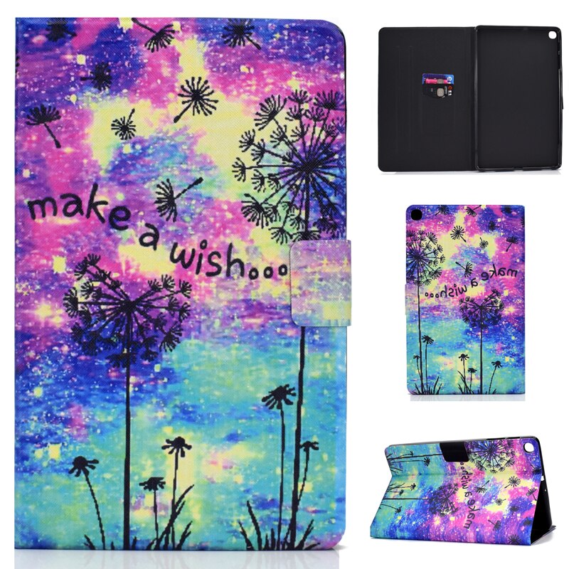 Case Samsung Galaxy Tab A 8.0 Wi-Fi (2019) SM-T290 #เคสฝาพับพิมพ์ลายน่ารักๆหนัง PU พร้อมที่เก็บการ์ด Pattern Printing PU Leather Tablet Stand Case with Card Storage