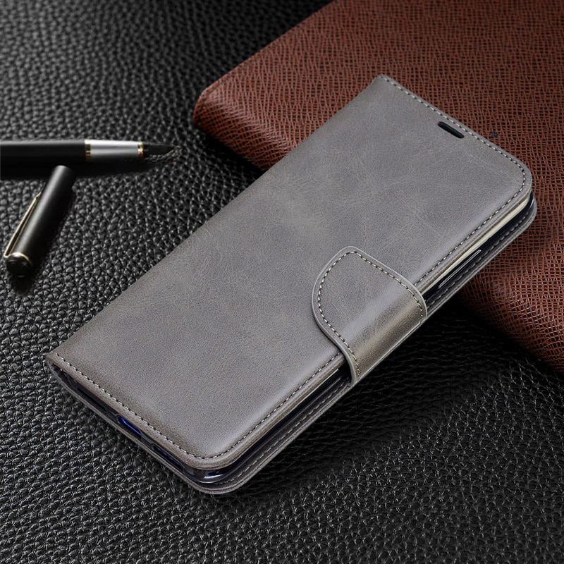 เคส Huawei Y9 Prime 2019 #เคสฝาพับหนัง PU สไตล์กระเป๋าสตางค์ Matte PU Leather Wallet