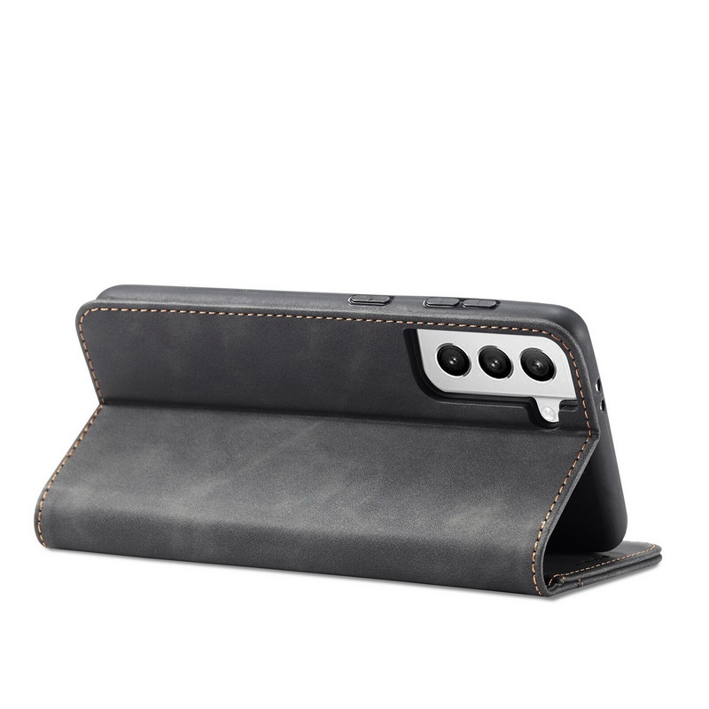 เคส Samsung Galaxy S21 FE 5G#เคสหนัง PU สไตล์กระเป๋าสตางค์พร้อมช่องใส่การ์ด Luxury Flip Stand Card Phone Leather Wallet Cover Casing Auto-absorbed Smartphone