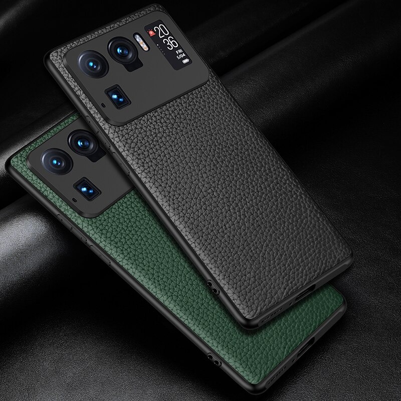 เคส Xiaomi Mi 11 Ultra #เคสฝาหลังหนังแท้ผิวลิ้นจี่ Luxury Well-Protected Litchi Texture Genuine Leather Coated TPU Protector