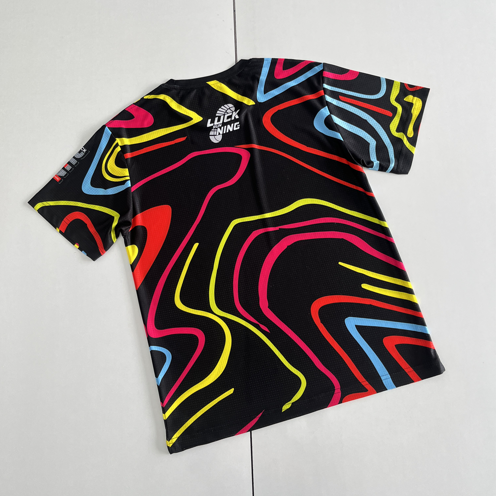 เสื้อวิ่งพิมพ์ลาย LRN เนื้อผ้า Micro square สำหรับวิ่งมาราธอน (MS01)