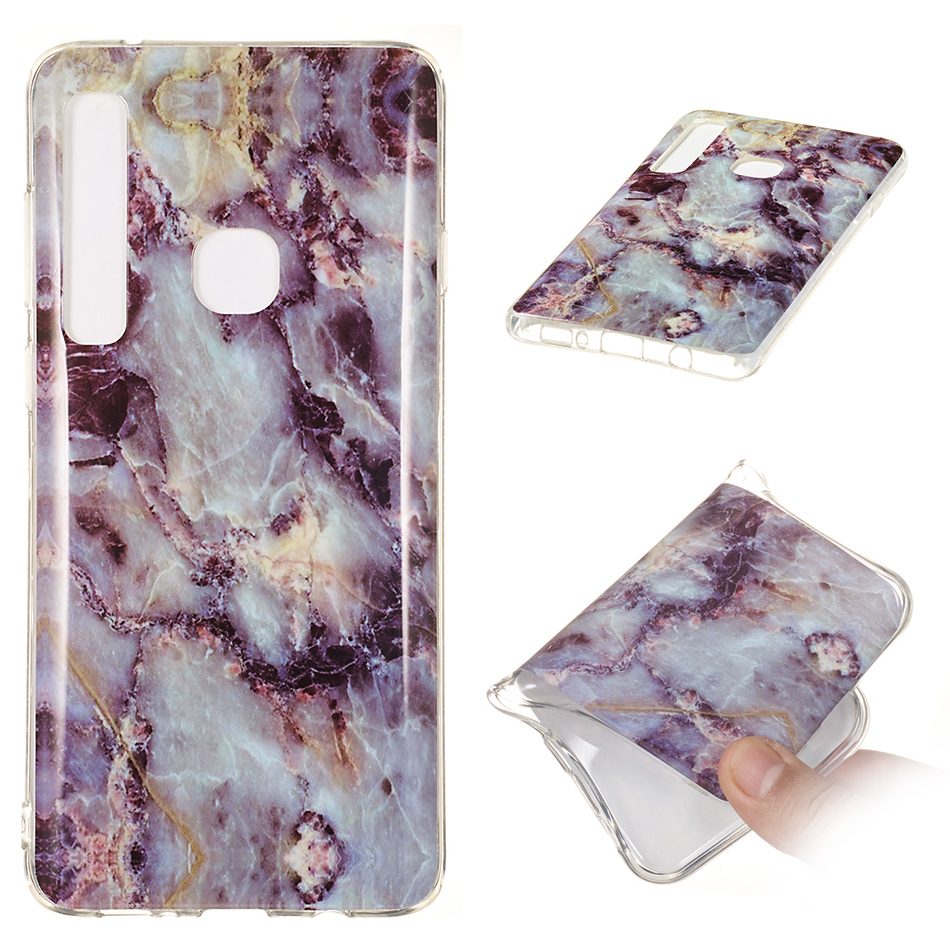 เคส Samsung Galaxy A9 (2018) #เคสฝาหลังนิ่มลายหินอ่อน Marble Pattern IMD TPU
