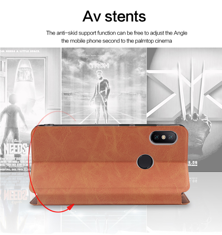 Case Xiaomi Redmi S2 #เคสฝาพับหนัง PU Vintage MOFI Flip Stand case