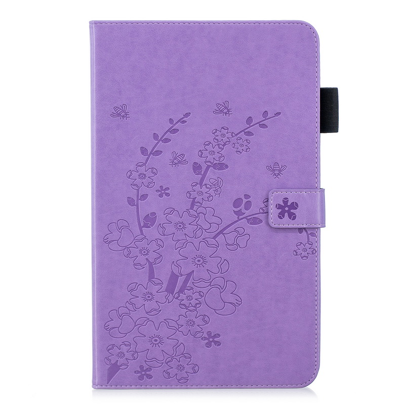 Case Samsung Galaxy Tab S4 10.5 T830 / T835 #เคสฝาพับหนัง PU พิมพ์ลาย Imprinted Plum Blossom PU Leather Cover