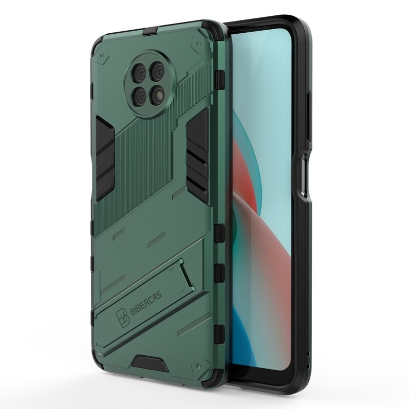 เคส Redmi Note 9T 5G #เคสฝาหลังพลาสติก ไฮบริด TPU + Kickstand