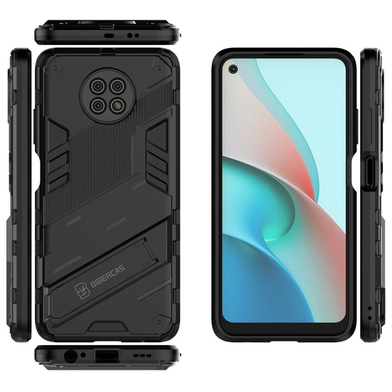 เคส Redmi Note 9T 5G #เคสฝาหลังพลาสติก ไฮบริด TPU + Kickstand