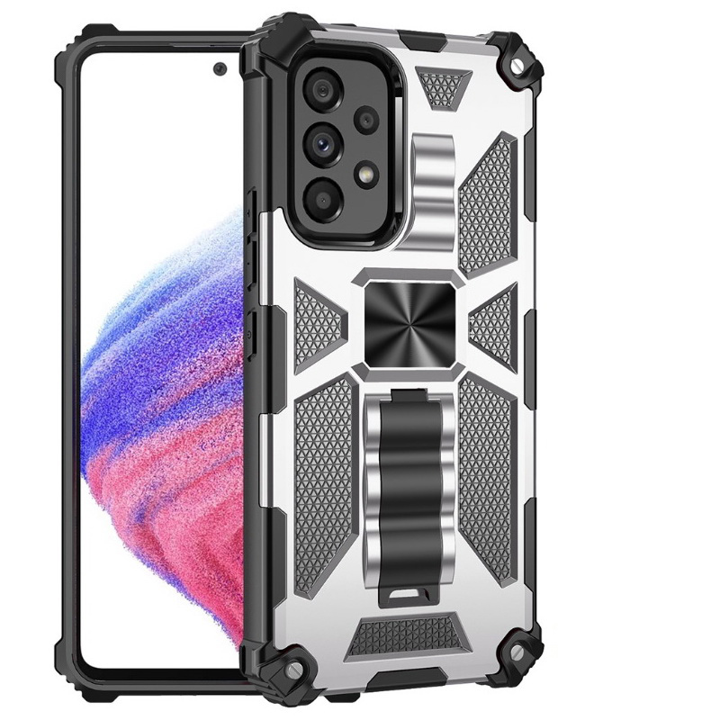 เคส Samsung Galaxy A21s #เคสฝาหลังพลาสติกแข็ง ไฮบริด TPU + Kickstand