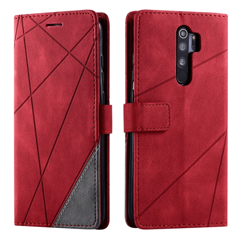 Case Samsung Galaxy Note 10+ #เคสฝาพับหนัง PU มีช่องเสียบบัตรอื่นๆในตัว Geometric Pattern Leather Card Holder Protective