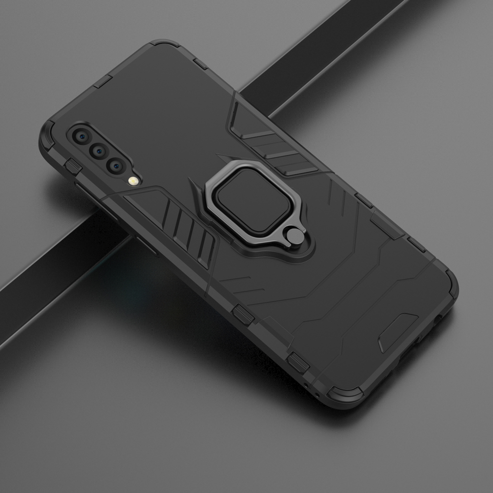Case Huawei Y9s #เคสฝาหลังพลาสติกแข็ง +TPU Hybrid Case มีแหวนสวมนิ้วโลหะ