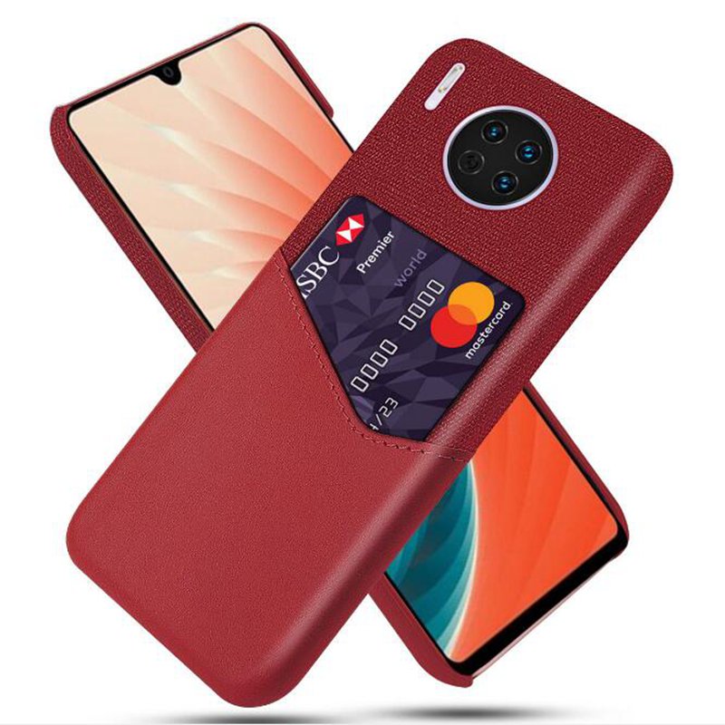 Case Huawei Mate 30 Pro #เคสฝาหลัง Hybrid Protective มีช่องเสียบการ์ด KSQ Card Slot PC + PU Leather + Cloth