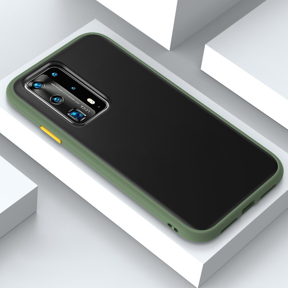 Case Huawei P40 Pro #เคสฝาหลังซิลิโคนโปร่งแสงขอบนิ่ม Frosted Translucent Silicone Case