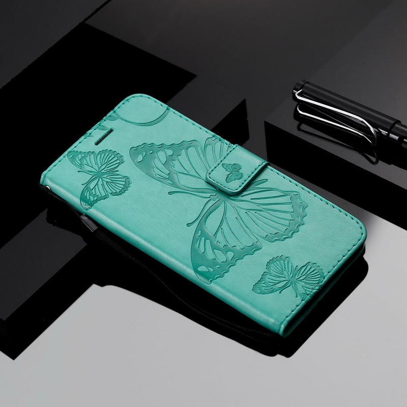 เคส Xiaomi Mi 8 Lite #เคสฝาพับ Imprint ลายผีเสื้อ