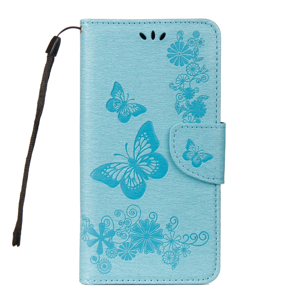 เคส Huawei Y5II #เคสฝาพับสไตล์กระเป๋าสตางค์ลายผีเสื้อดอกไม้