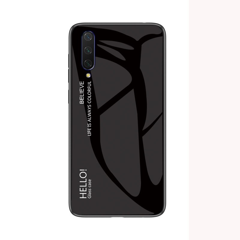 Case Huawei Y9s #เคสฝาหลัง Gradient Color Glass + PC + TPU Hybrid Case