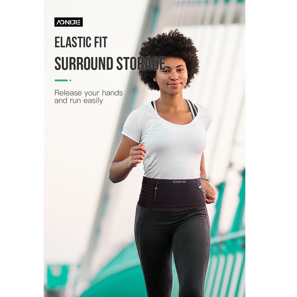 กระเป๋าคาดเอว สายติด bib ใส่ของได้รอบ คล้องไม้เท้าเทรล ของแท้จาก AONIJIE (A29)