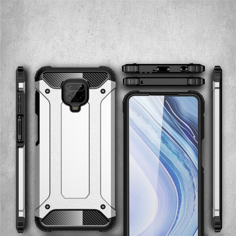เคส Redmi Note 9 Pro/Redmi Note 9S #เคสฝาหลังเกราะป้องกัน ไฮบริด พลาสติก+TPU Heavy Duty Rugged Hybrid