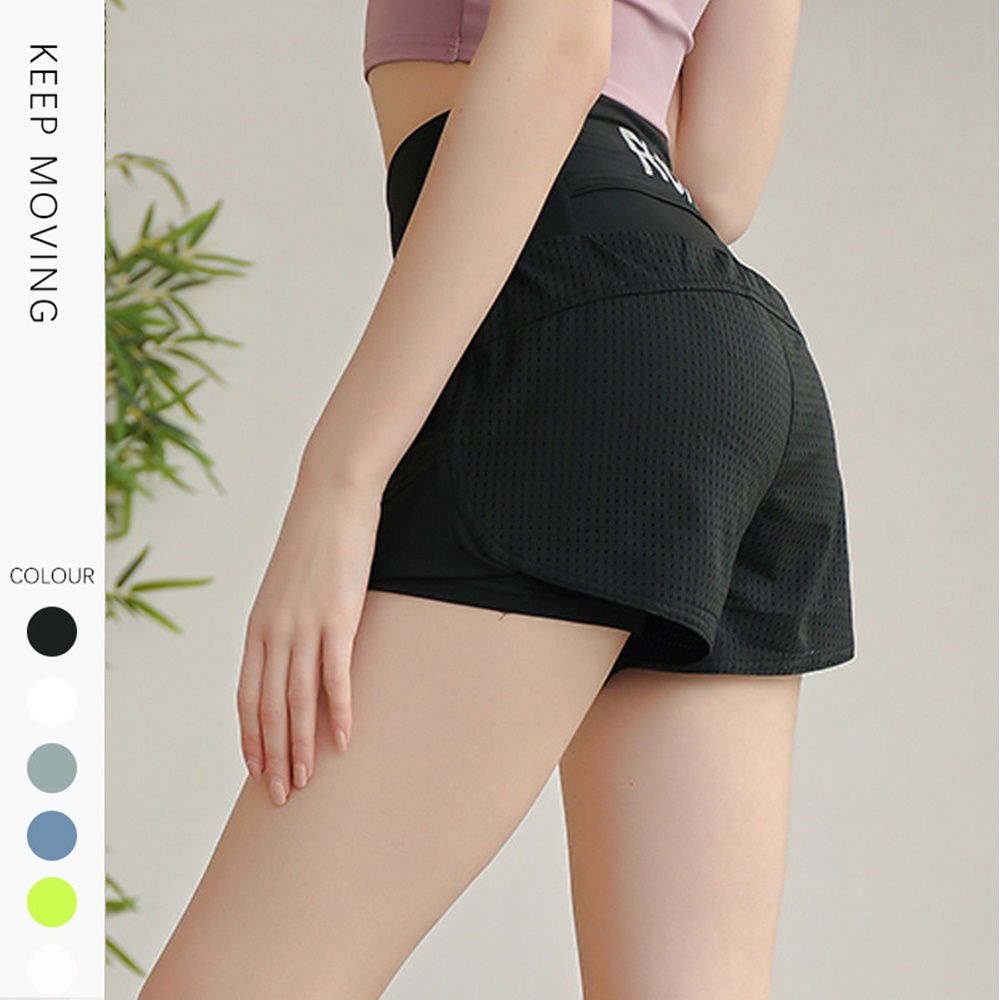 กางเกงวิ่งมาราธอน 2" วิ่งเทรล woman เอวสูงปิดพุงมีซิปกระเป๋าด้านหลัง (G21)