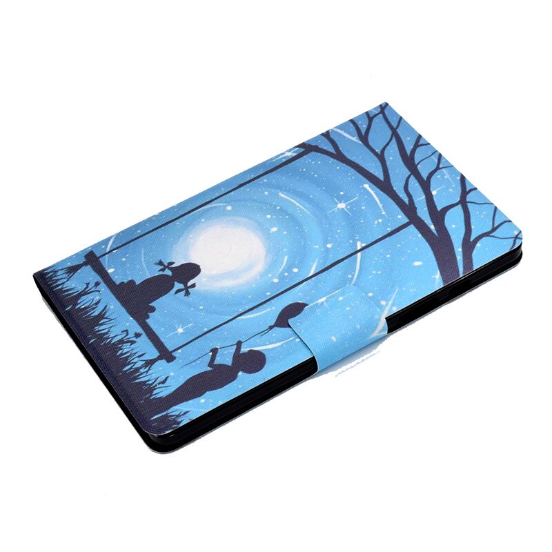 เคส Samsung Galaxy Tab S6 Lite 10.4 SM-P610 P615 P617 #เคสฝาพับพิมพ์ลายหนัง PU พร้อมที่เก็บการ์ด Pattern Printing PU Leather Tablet Stand Case with Card Storage