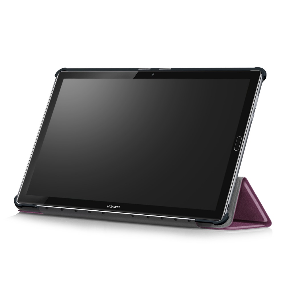Case Huawei MediaPad M5 Pro 10.8 นิ้ว #เคสฝาพับหนัง PU แบบพับ 3 พับ Tri-fold Stand Flip Leather Case
