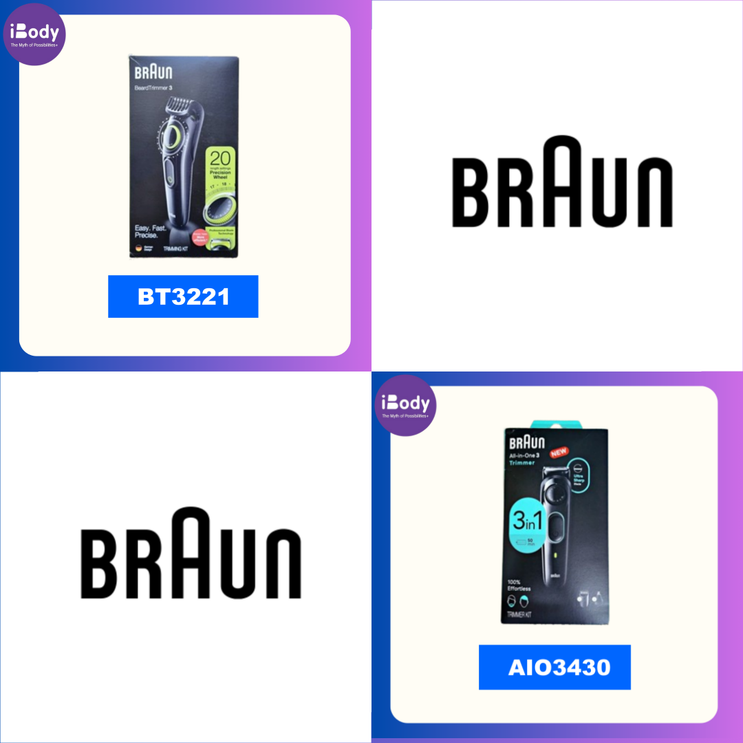 Braun® Beard Trimmer 3 Hair Clippers for Men Cordless & Rechargeable เครื่องเล็มหนวดเครา ผู้ชาย ที่กันจอน