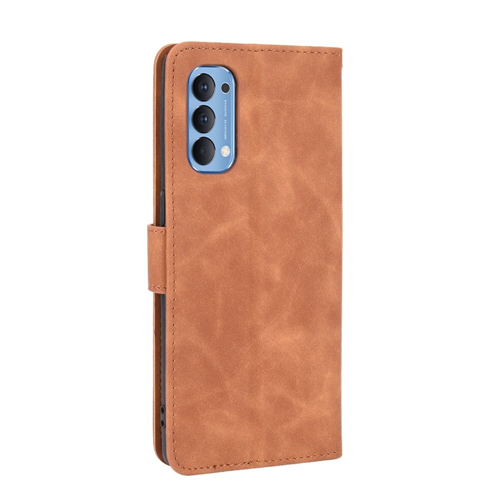 เคส OPPO Reno 4 4G #เคสฝาพับแบบกระเป๋าสตางค์หนัง PU มีช่องใส่บัตร Leather Wallet Card Holder Phone Cover