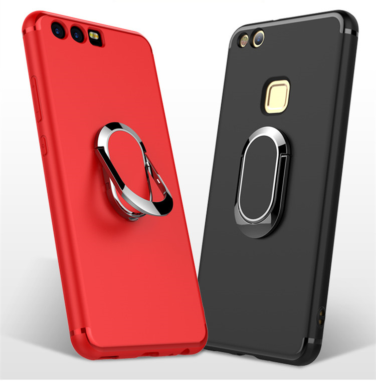 Case Huawei P10 เคสฝาหลัง TPU กับพลาสติกแข็งมีแหวนแม่เหล็ก