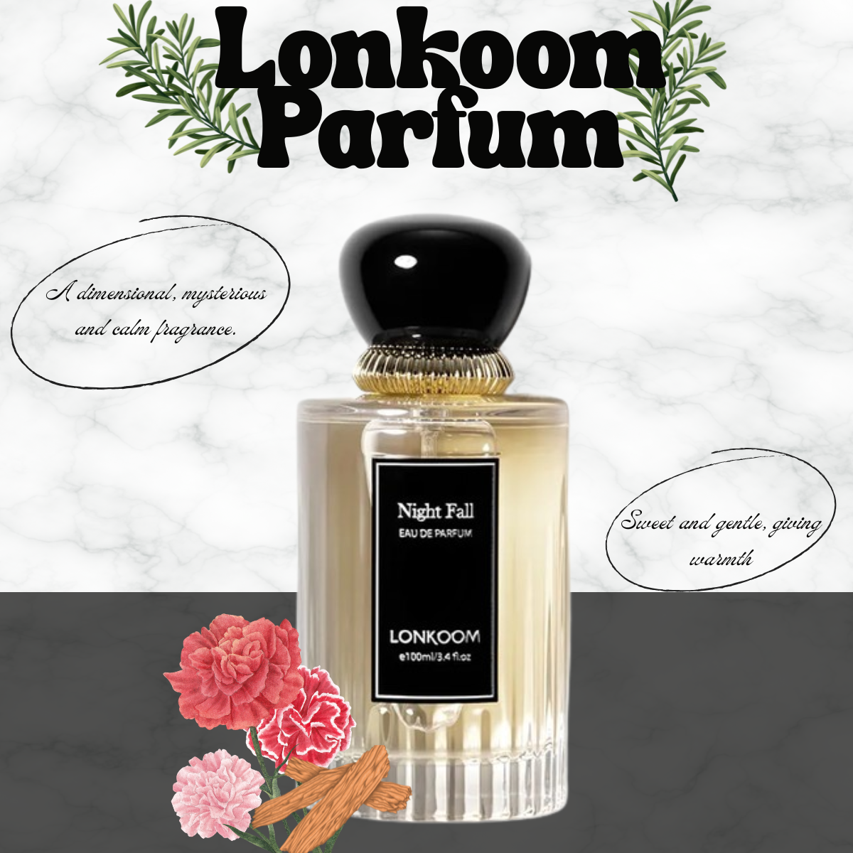 Lonkoom Night Fall for Women 100 ml น้ำหอมสำหรับผู้หญิง