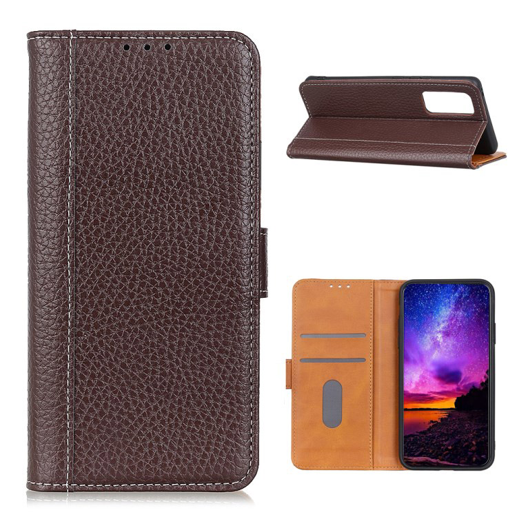 Case Huawei P40 Pro #เคสฝาพับหนังแยกผิวลิ้นจี่ แถบปิดแม่เหล็ก
