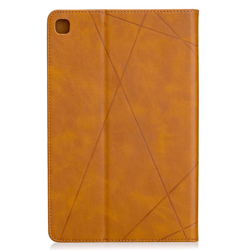 เคส Samsung Galaxy Tab S6 Lite 10.4 SM-P610 P615 P617 #เคสฝาพับหนัง PU มีช่องเสียบ ID บัตรอื่นๆในตัว Geometric Pattern Leather Card Holder Protective