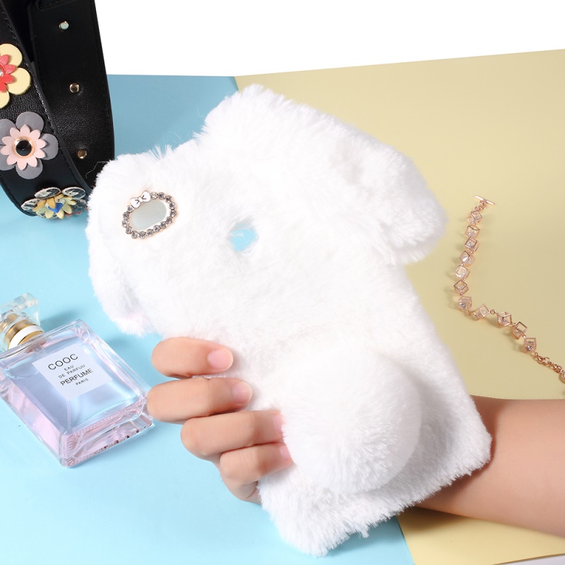 เคส Xiaomi Mi Max 2 #เคสฝาหลัง TPU รูปร่างกระต่ายขนปุยประดับ Rhinestone น่ารักๆ