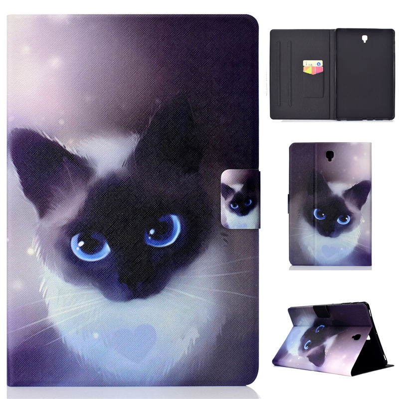 เคส Samsung Galaxy Tab S4 10.5 T830 T835 T837 #เคสฝาพับหนัง PU รูปแบบการพิมพ์ลายน่ารักๆมีช่องใส่การ์ด