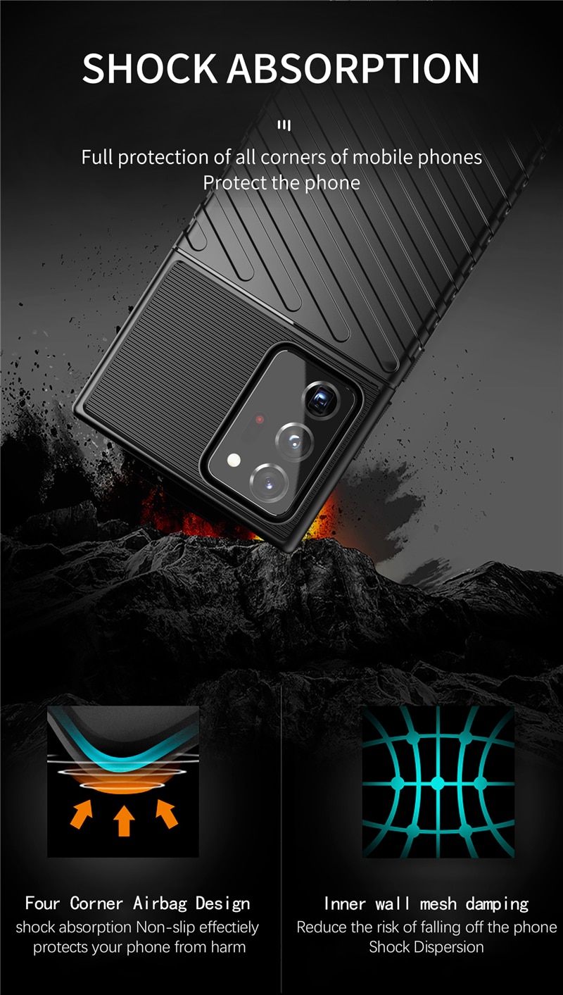 Case Samsung Galaxy Note 20 Ultra / Note 20 Ultra 5G #เคสฝาหลัง TPU อ่อน Thunder Series Twill Texture Soft TPU