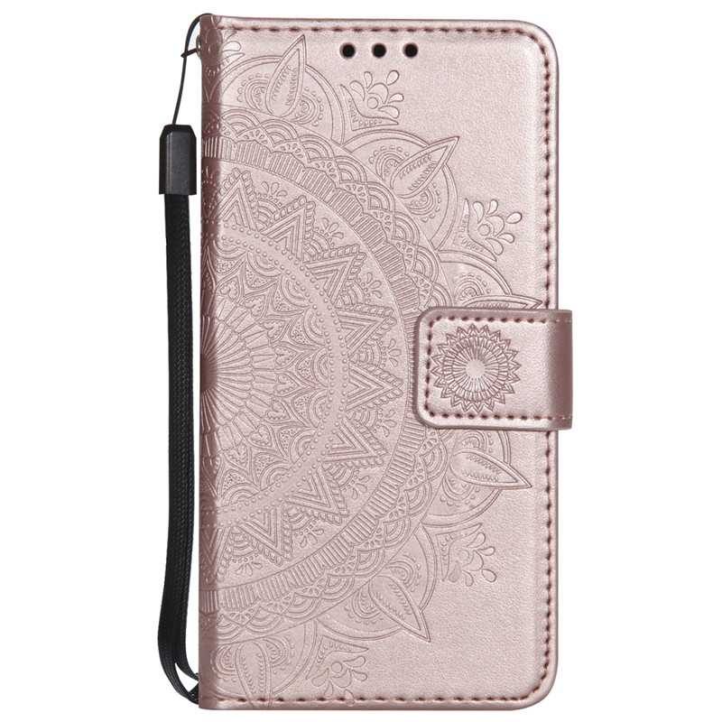 Case Xiaomi Redmi Note 5 / Note 5 Pro #เคสฝาพับหนัง PU ปั้มลาย Imprint Mandala Flower