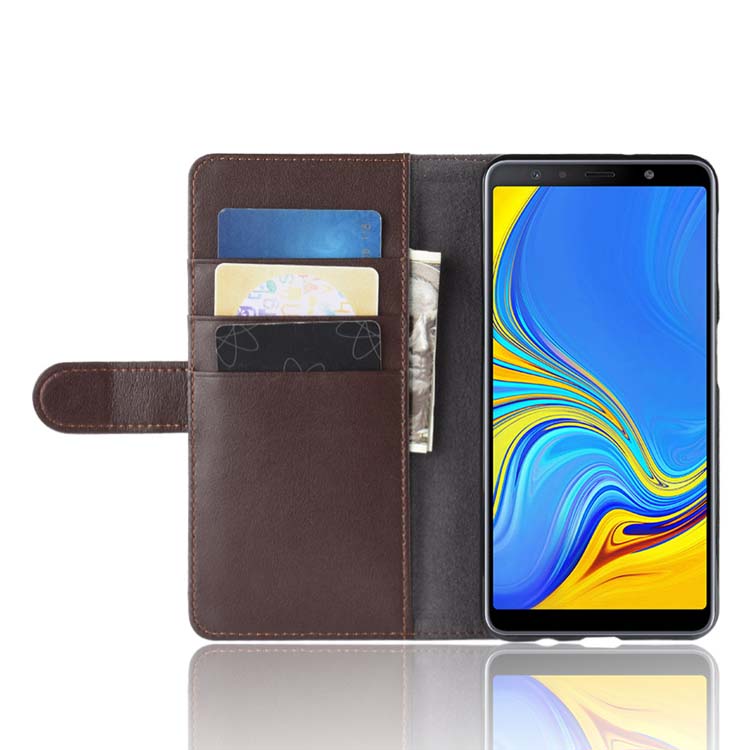 Case Samsung Galaxy A7 (2018) #เคสฝาพับสไตล์กระเป๋าสตางค์รูปแบบหนังแยกมีช่องเสียบบัตรคุณภาพดี