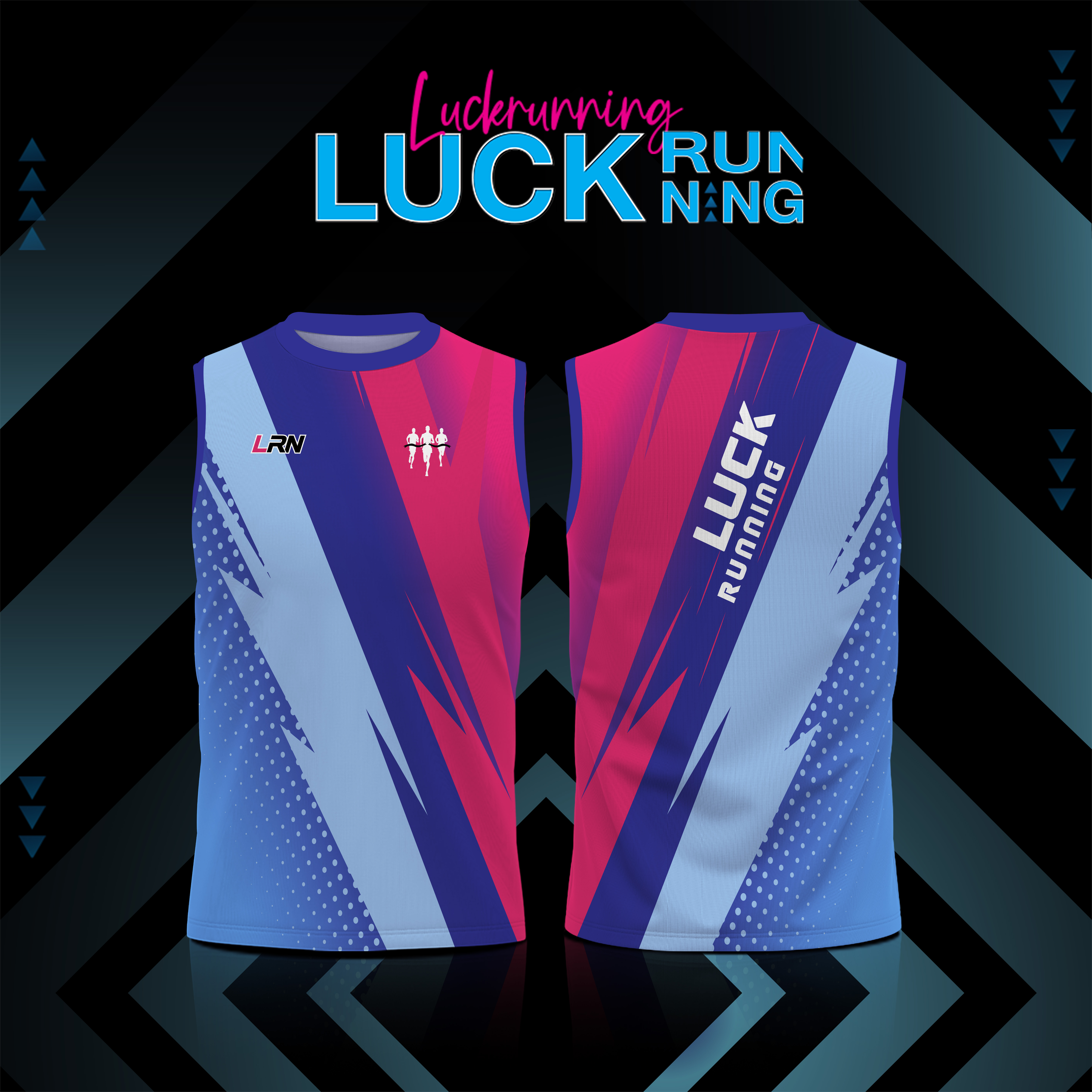 เสื้อวิ่งพิมพ์ลาย LRN เนื้อผ้า Super Air Flow (SF11)