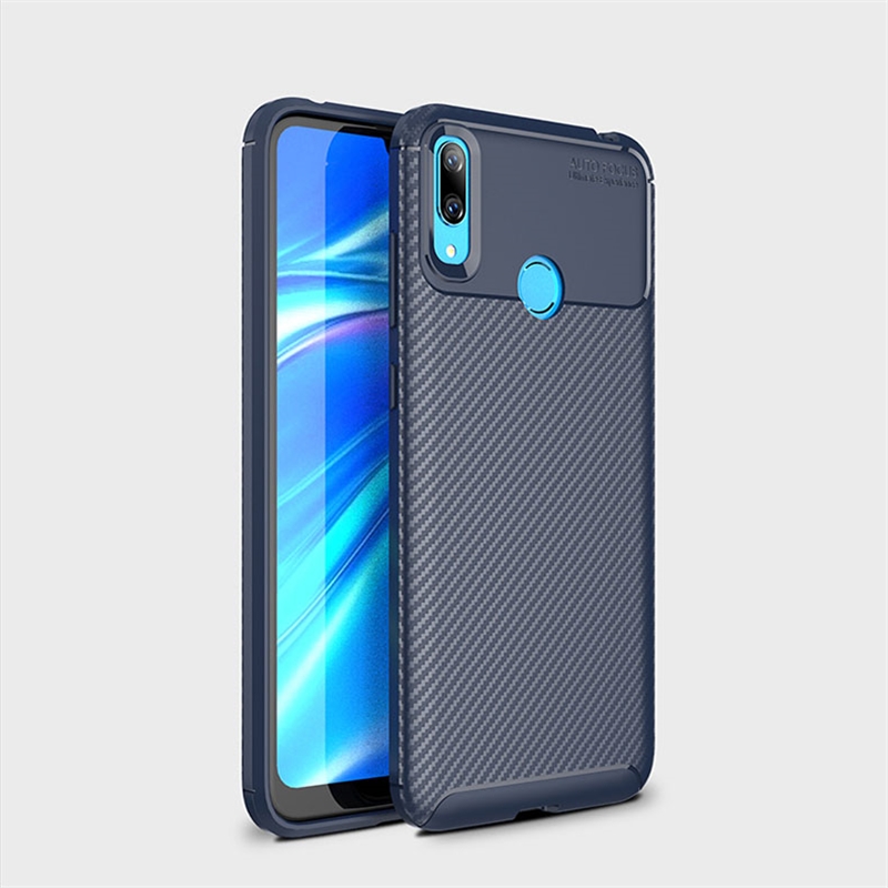 Case Huawei Y7 2019 #เคสฝาหลังนิ่ม Carbon Fiber Anti-drop TPU Protection