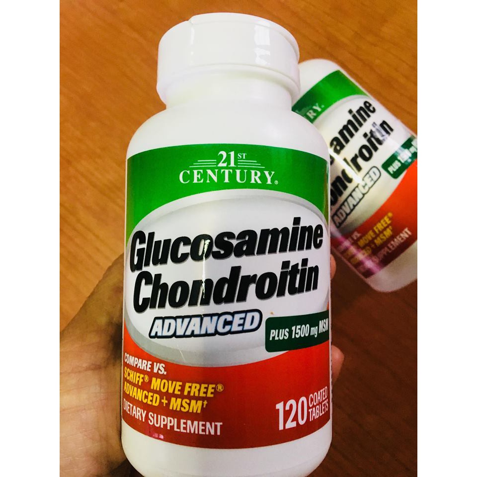 (Pre Order) 21st Century® Glucosamine+MSM+Chondroitin Advanced, 120 Coated Tablets