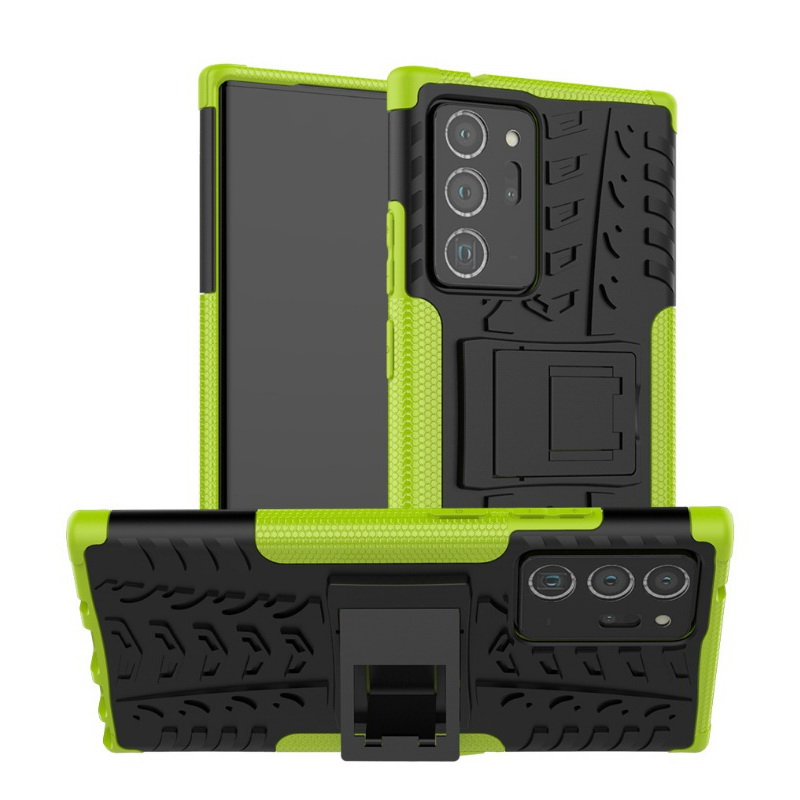 เคส Samsung Galaxy Note 20 Ultra / Note 20 Ultra 5G #เคสฝาหลังกันลื่น Cool Tyre Pattern Kickstand (PC + TPU)